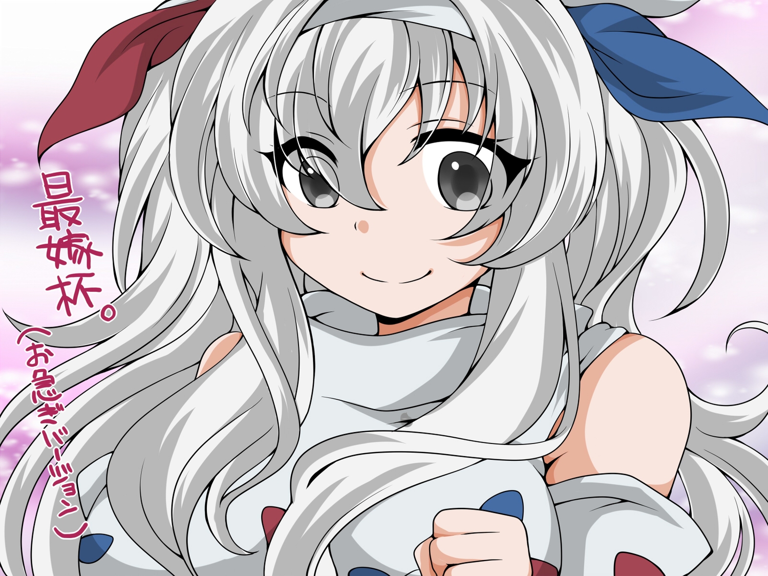 anthropomorphism, gray_eyes, jenigata, long_hair, pokemon, togekiss, white_hair