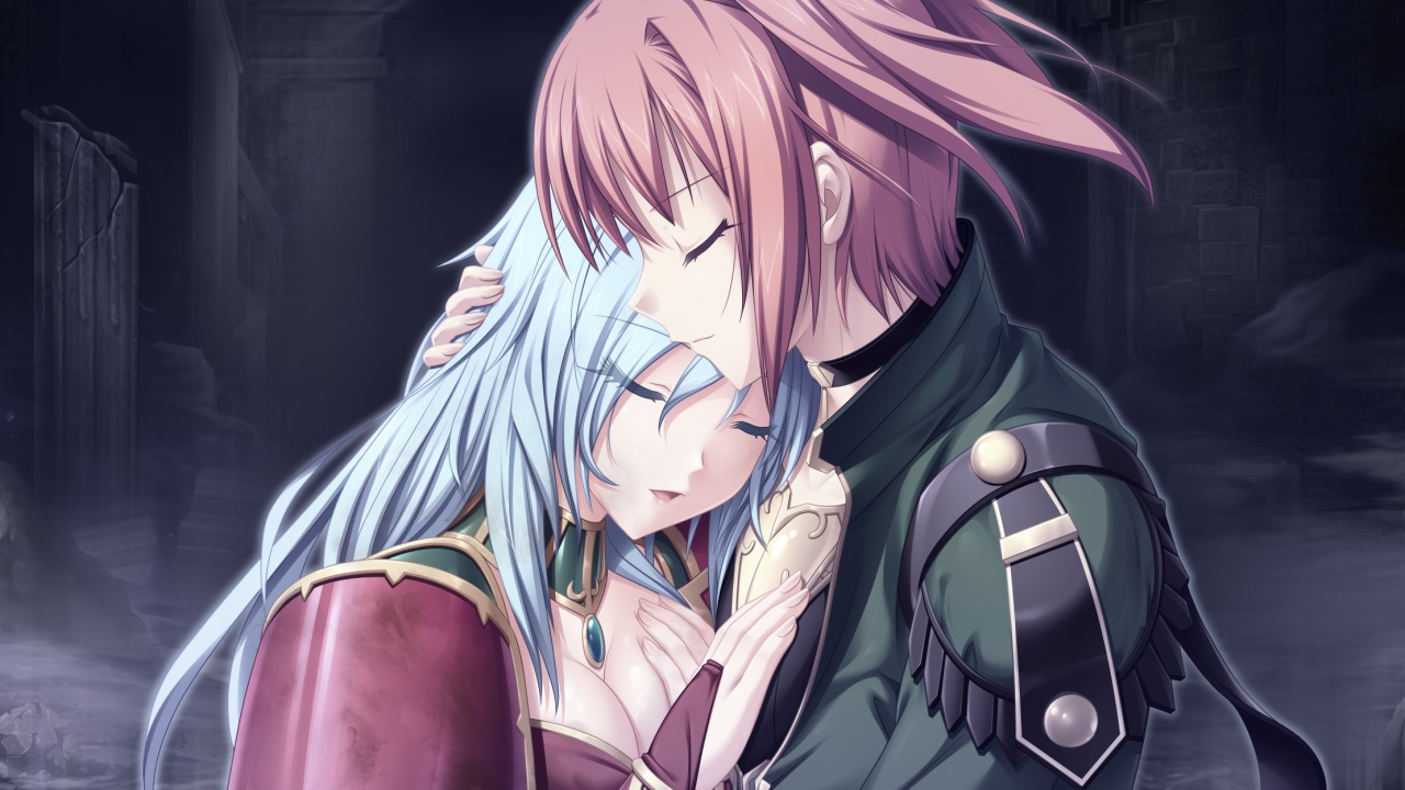 celica_sylphil, eushully, game_cg, ikusa_megami, long_hair, mitsuki_(eushully), roka_luscort, short_hair, tenbin_no_la_dea_~ikusa_megami_memoria~