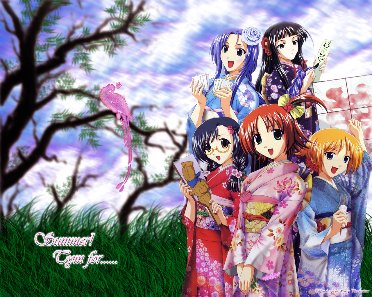 fukushima_kinu, honda_sarasa, katou_asa, kuroda_rinzu, raimuiro_senkitan, sanada_momen