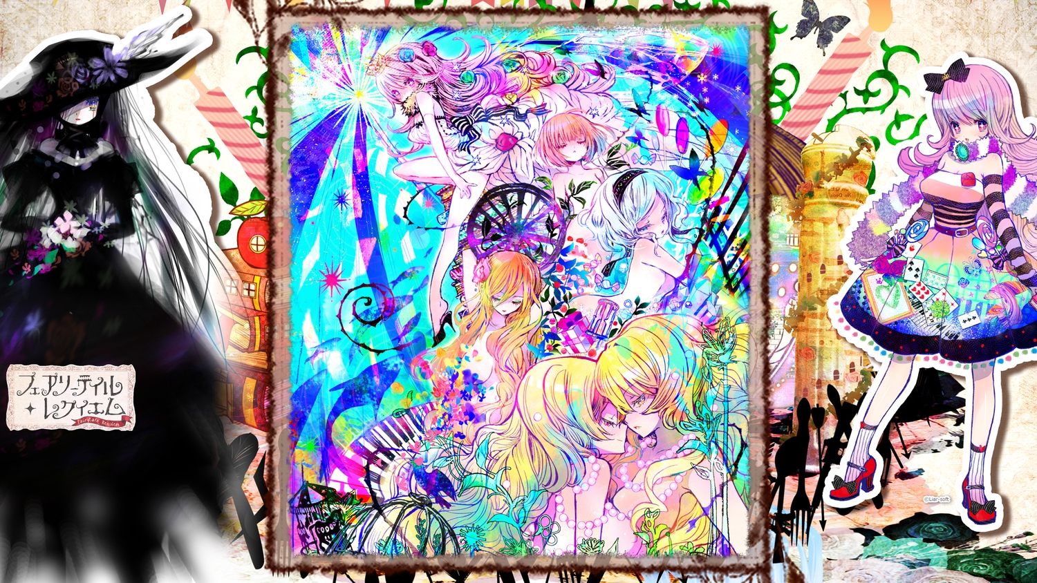 breasts, cleavage, dress, fairytale_requiem, game-style, goth-loli, lolita_fashion, nude, ooishi_ryuuko, tagme_(character)