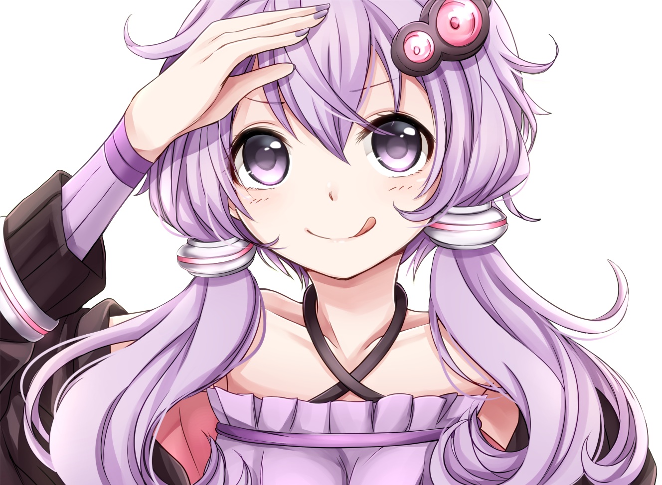 long_hair, purple_eyes, purple_hair, twintails, vocaloid, voiceroid, white, yamagara, yuzuki_yukari