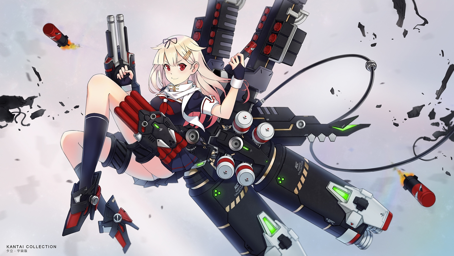 anthropomorphism, blonde_hair, boots, felix_(felix901123), gloves, kantai_collection, kneehighs, long_hair
