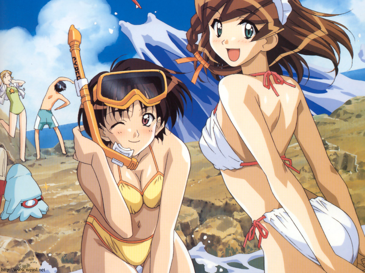 hand_maid_may, kasumi_tani, mami, swimsuit