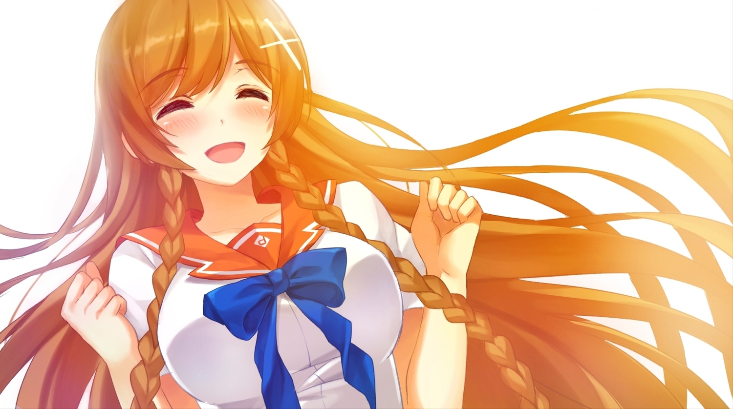 culture_japan, long_hair, orange_hair, school_uniform, suenaga_mirai, tonee