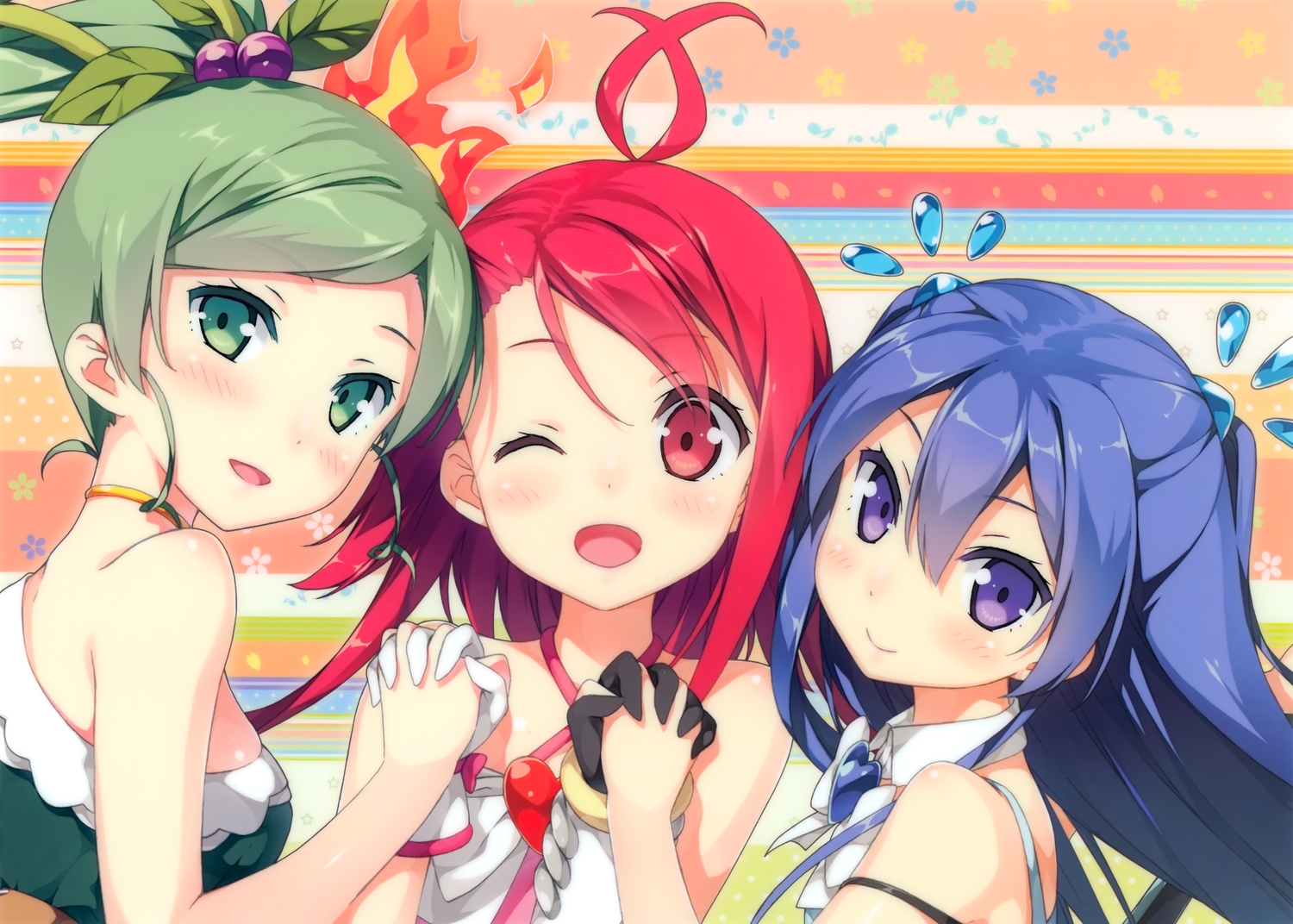 asagi_asuka, dress, kantoku, magical_suite_prism_nana, oribe_kotone, scan, washioka_itaru