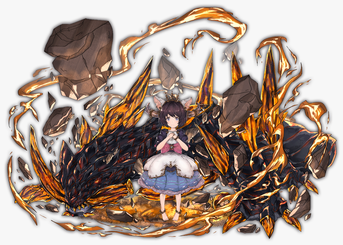 animal_ears, chain, dragon, dress, horns, loli, original, otsumami_(bu-bu-heaven)