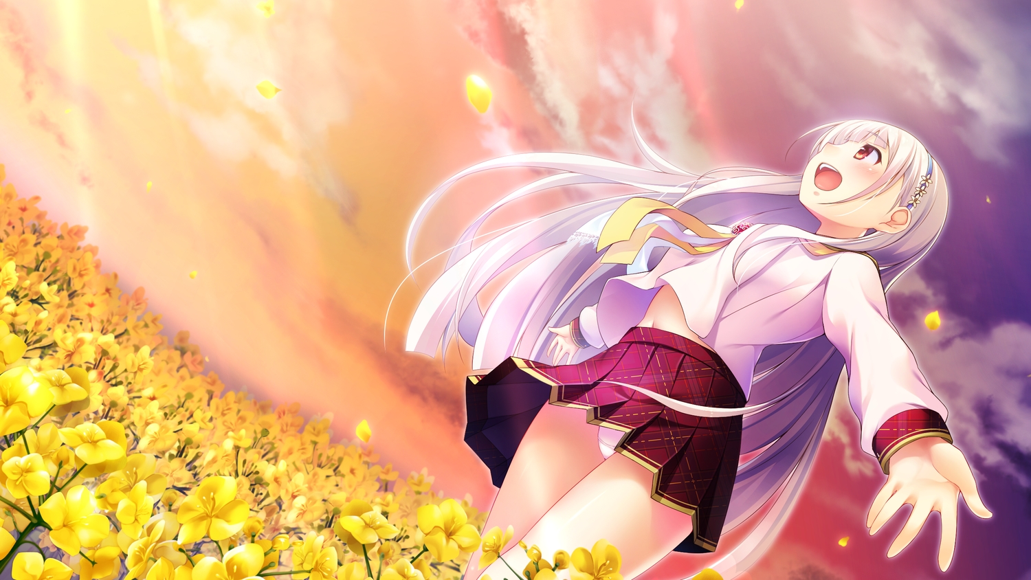 chiri_(atlanta), chuablesoft, flowers, game_cg, himekami_ayame, long_hair, panties, school_uniform