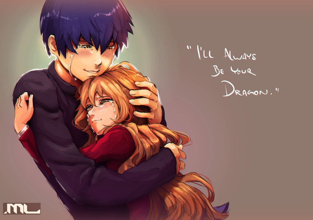 aisaka_taiga, blue_hair, brown_hair, mathias_leth, takasu_ryuuji, tears, toradora