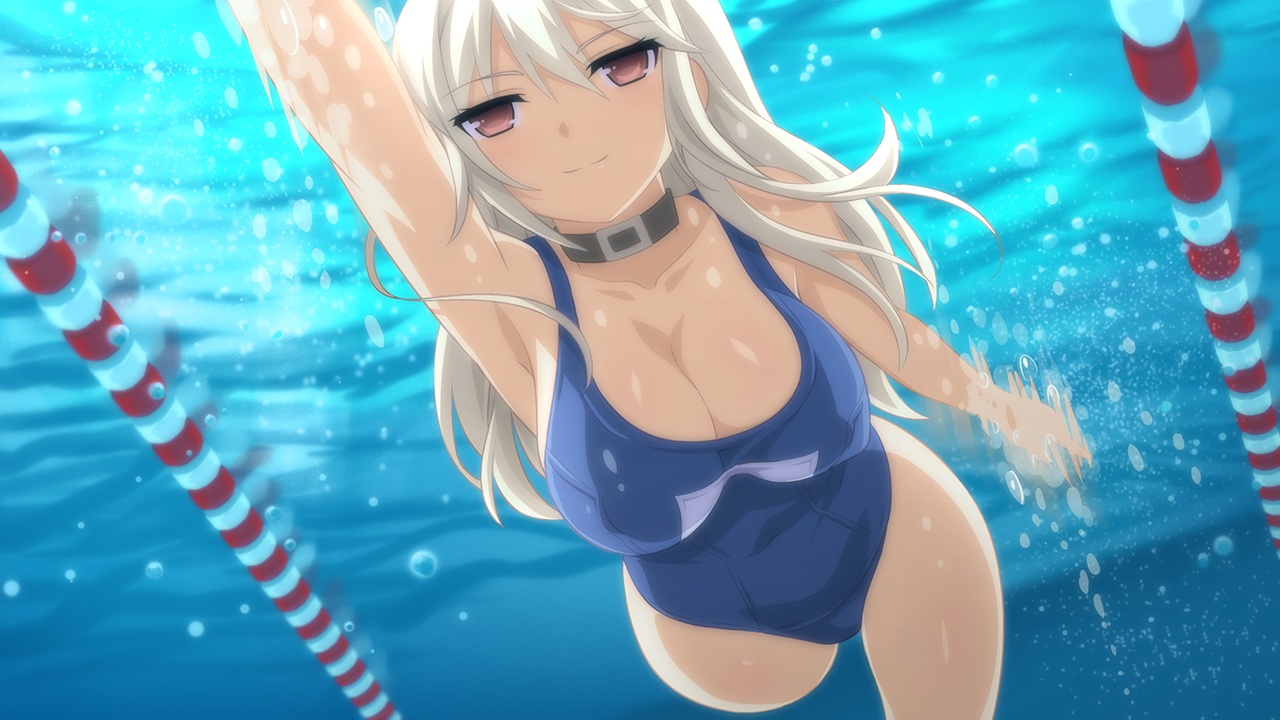 choker, game_cg, hiromi_(sakura_swim_club), sakura_swim_club, school_swimsuit, swimsuit, wanaca, winged_cloud
