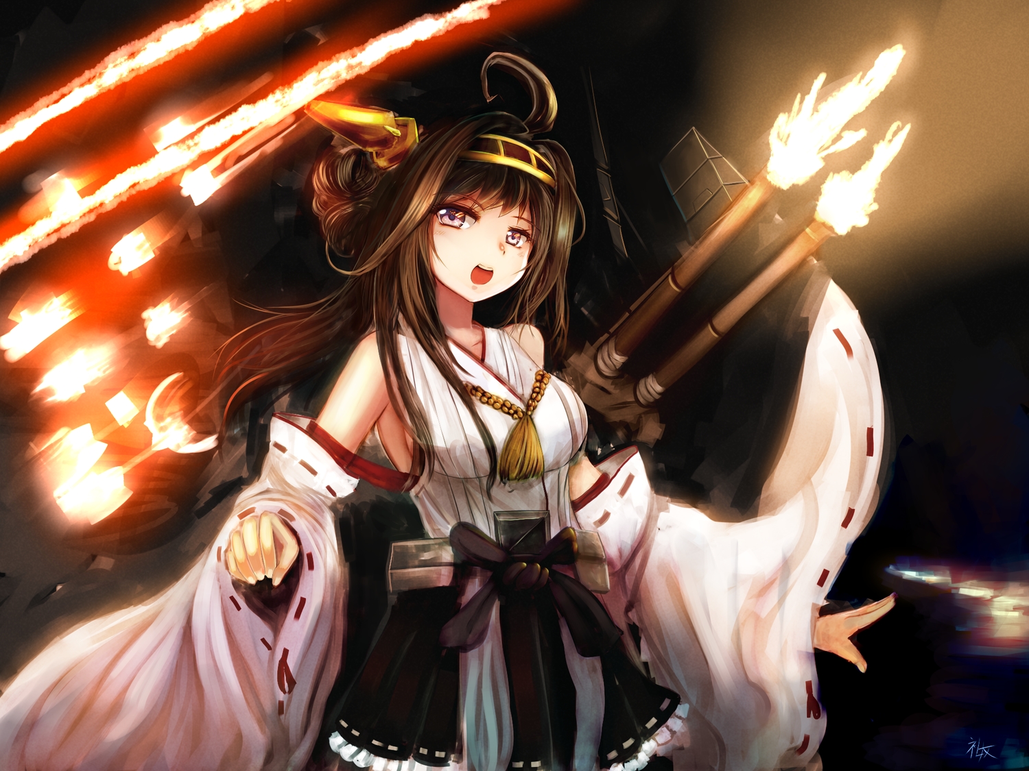 anthropomorphism, helrouis, kantai_collection, kongou_(kancolle)