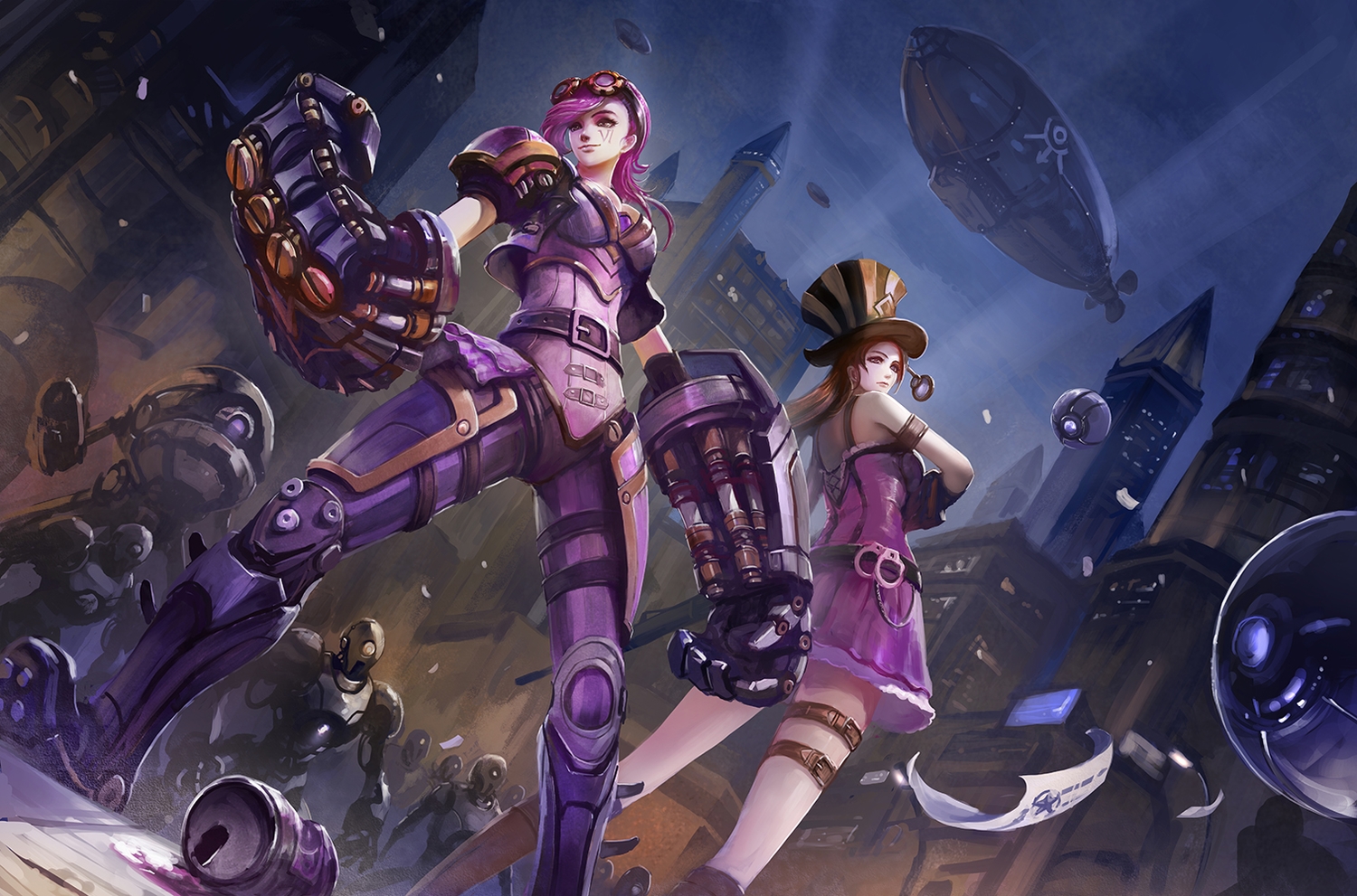 bodysuit, boots, caitlyn, dress, drink, goggles, hat, kaze_no_gyouja