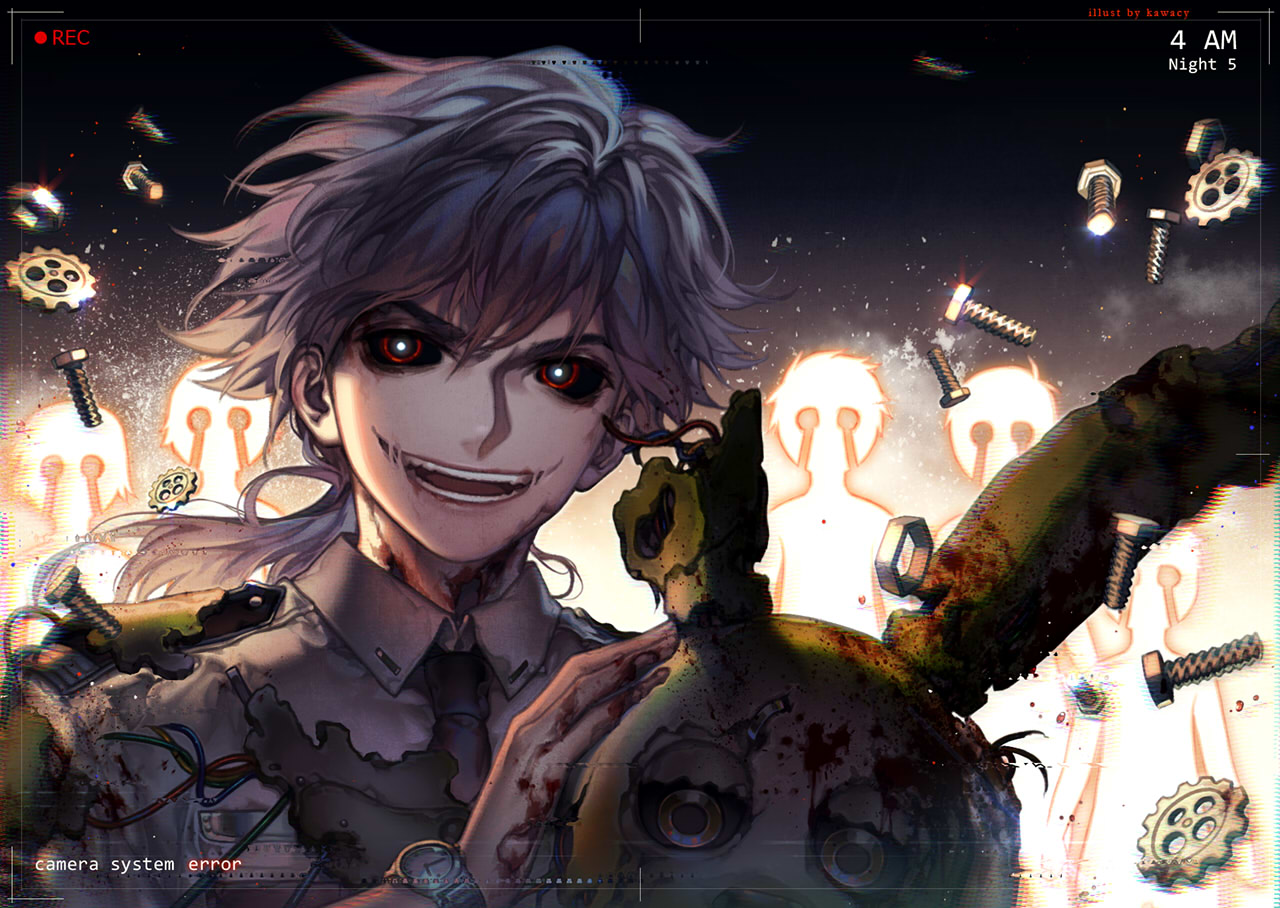 five_nights_at_freddy's, kawacy, purple_guy, springtrap
