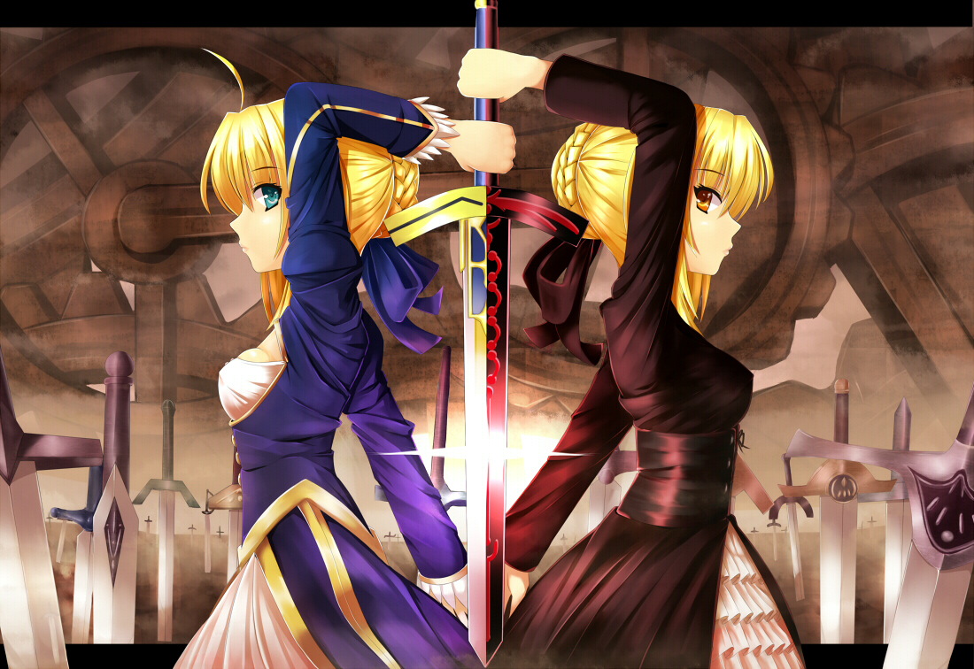 artoria_pendragon_(all), cafeore, fate_(series), fate/stay_night, saber, saber_alter, sword, weapon