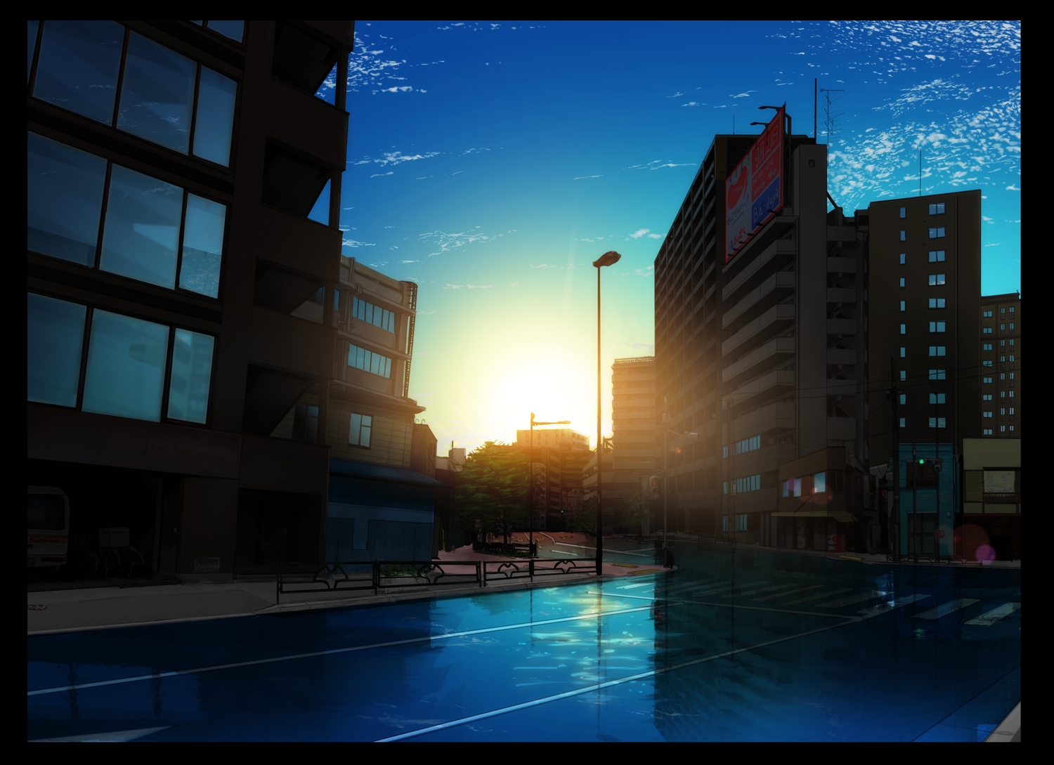 building, clouds, no_humans, original, sahara386, scenic, sky, sunset, water