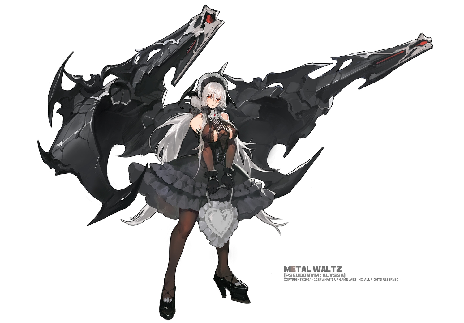 breasts, elbow_gloves, gloves, goth-loli, gray_hair, headdress, kishiyo, lolita_fashion