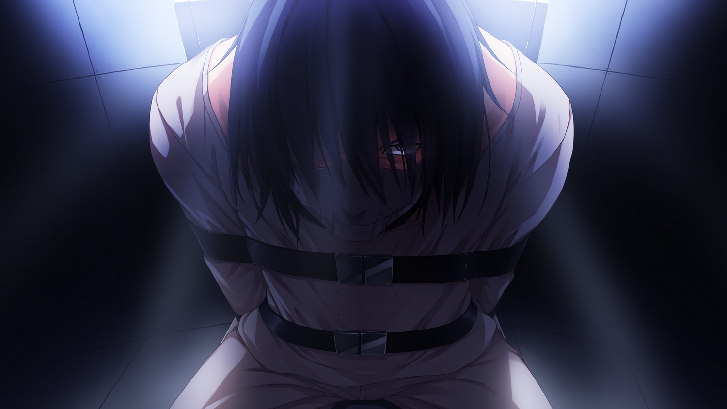 all_male, bondage, gag, game_cg, male, mask, reminiscence, tagme_(character)