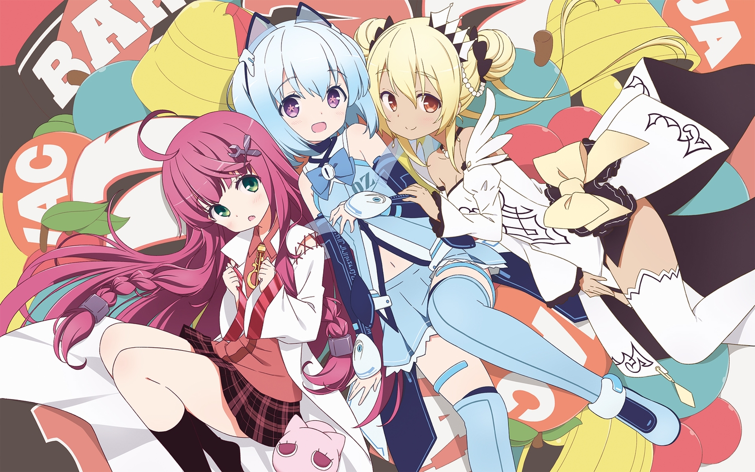 1000-chan, dress, dr._mirio, oizumi, purima, thighhighs, ueda_kazuyuki