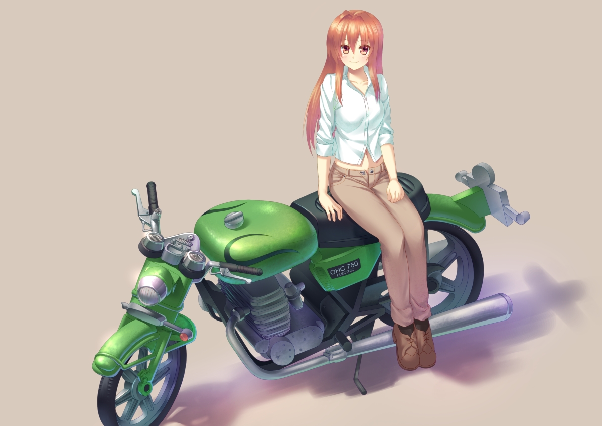 ese_shinshi, motorcycle, original