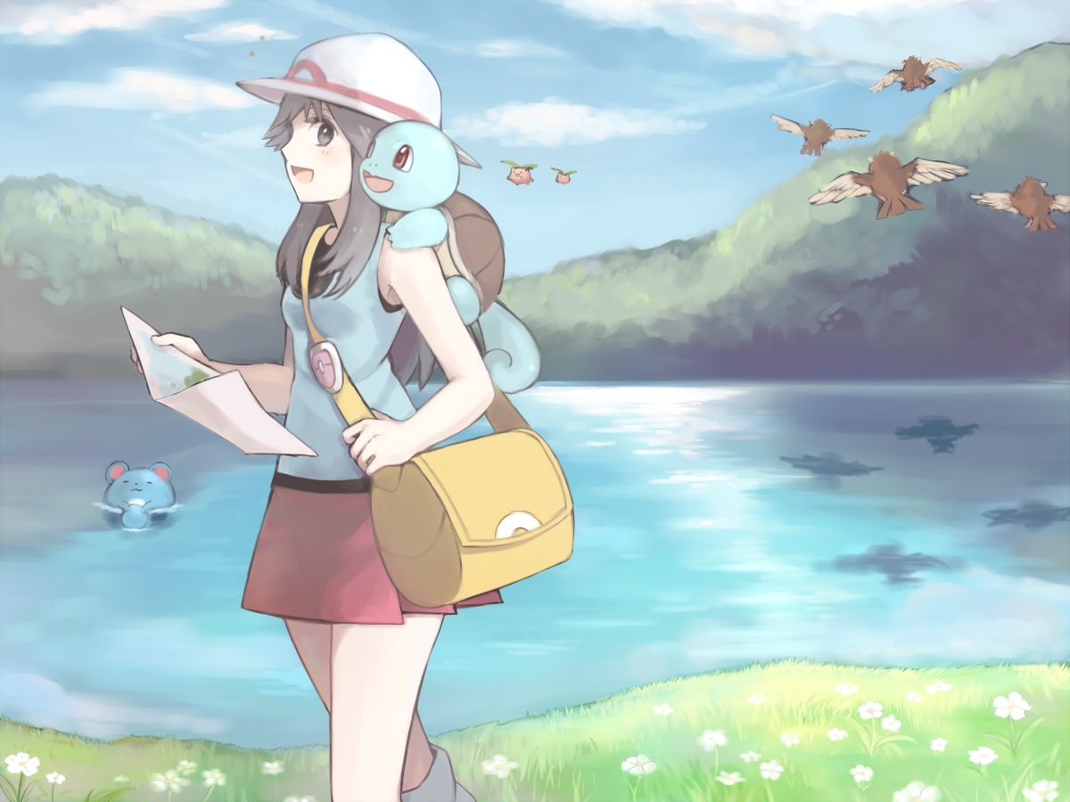 hoppip, leaf_(pokemon), marill, pidgey, pokemon, squirtle, usanoha