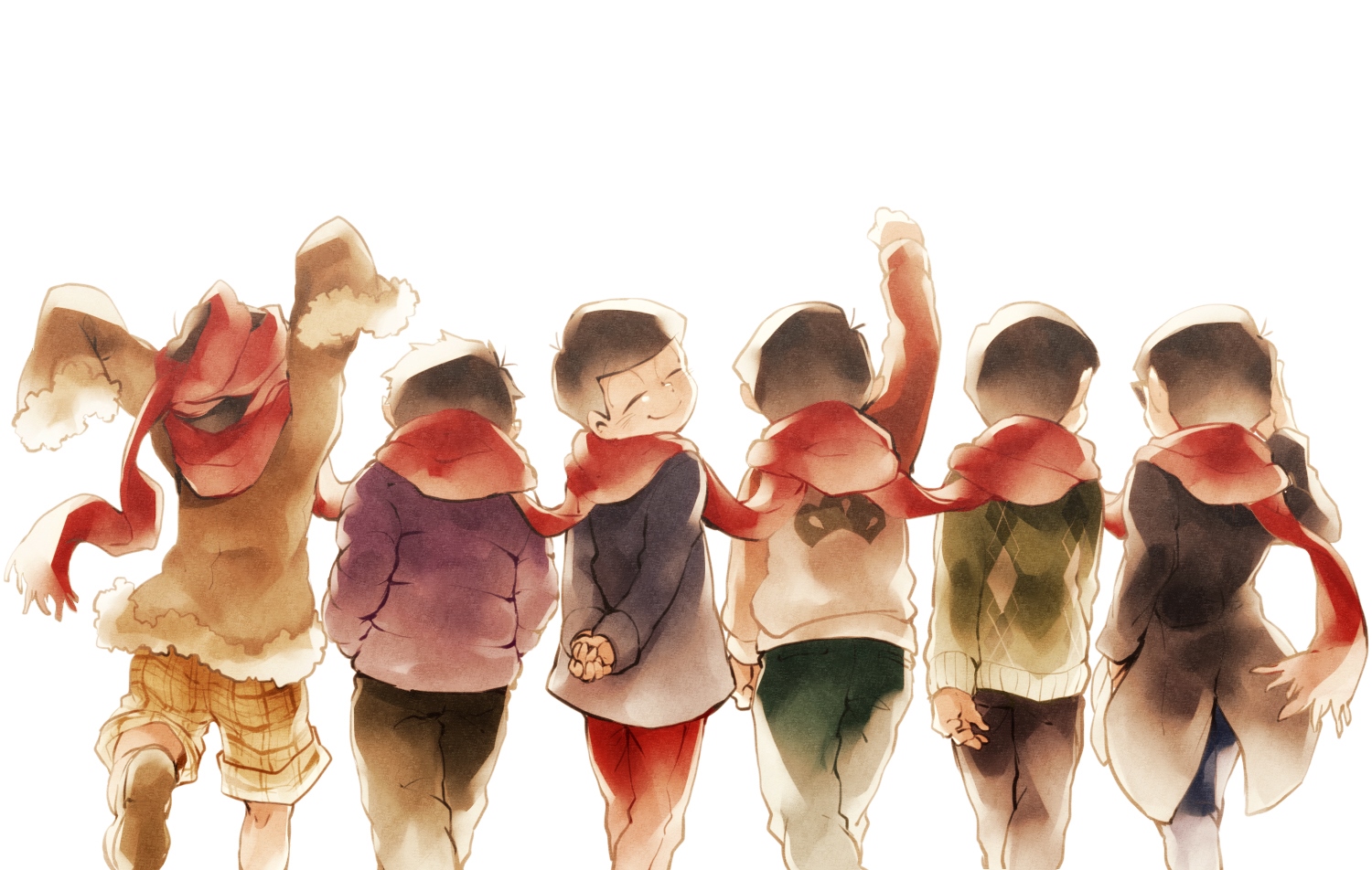 all_male, dossei, group, male, matsuno_choromatsu, matsuno_ichimatsu, matsuno_juushimatsu, matsuno_karamatsu