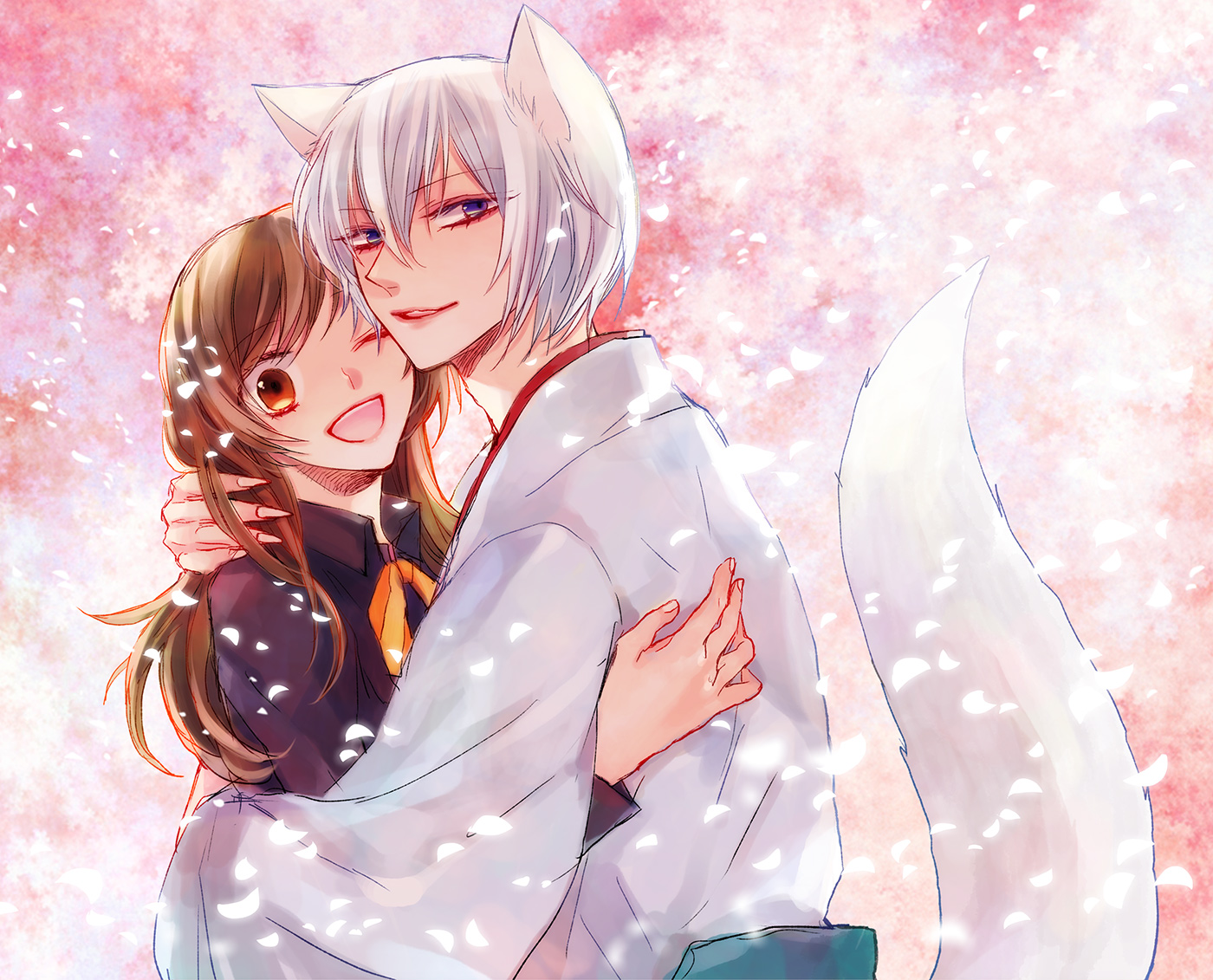 animal_ears, fumio_(oriba), kamisama_hajimemashita, male, momozono_nanami, tomoe_(kamisama_hajimemashita)