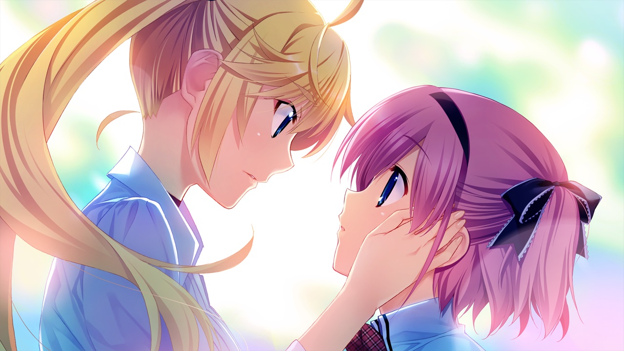 2girls, blonde_hair, blue_eyes, fumio, game_cg, grisaia_no_kajitsu, komine_sachi, long_hair