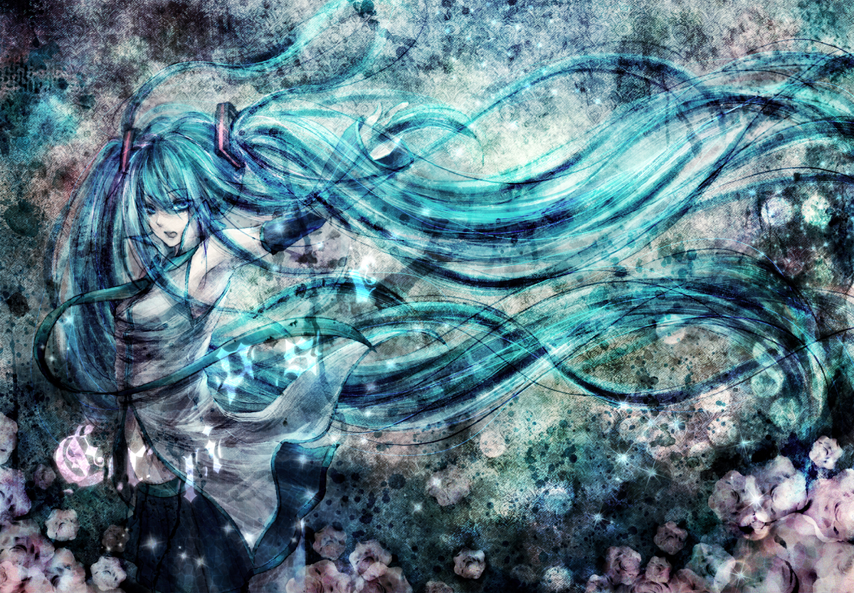 blue_eyes, blue_hair, hatsune_miku, long_hair, quuni, twintails, vocaloid