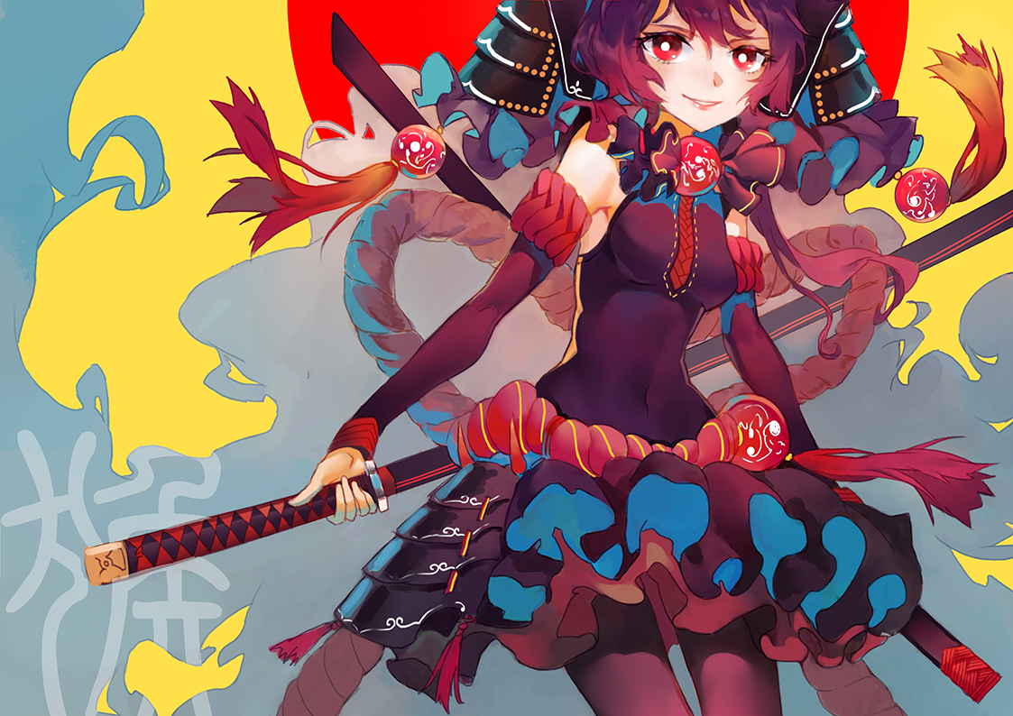 anthropomorphism, armor, bodysuit, collar, criin, headdress, isolated_island_oni, kantai_collection