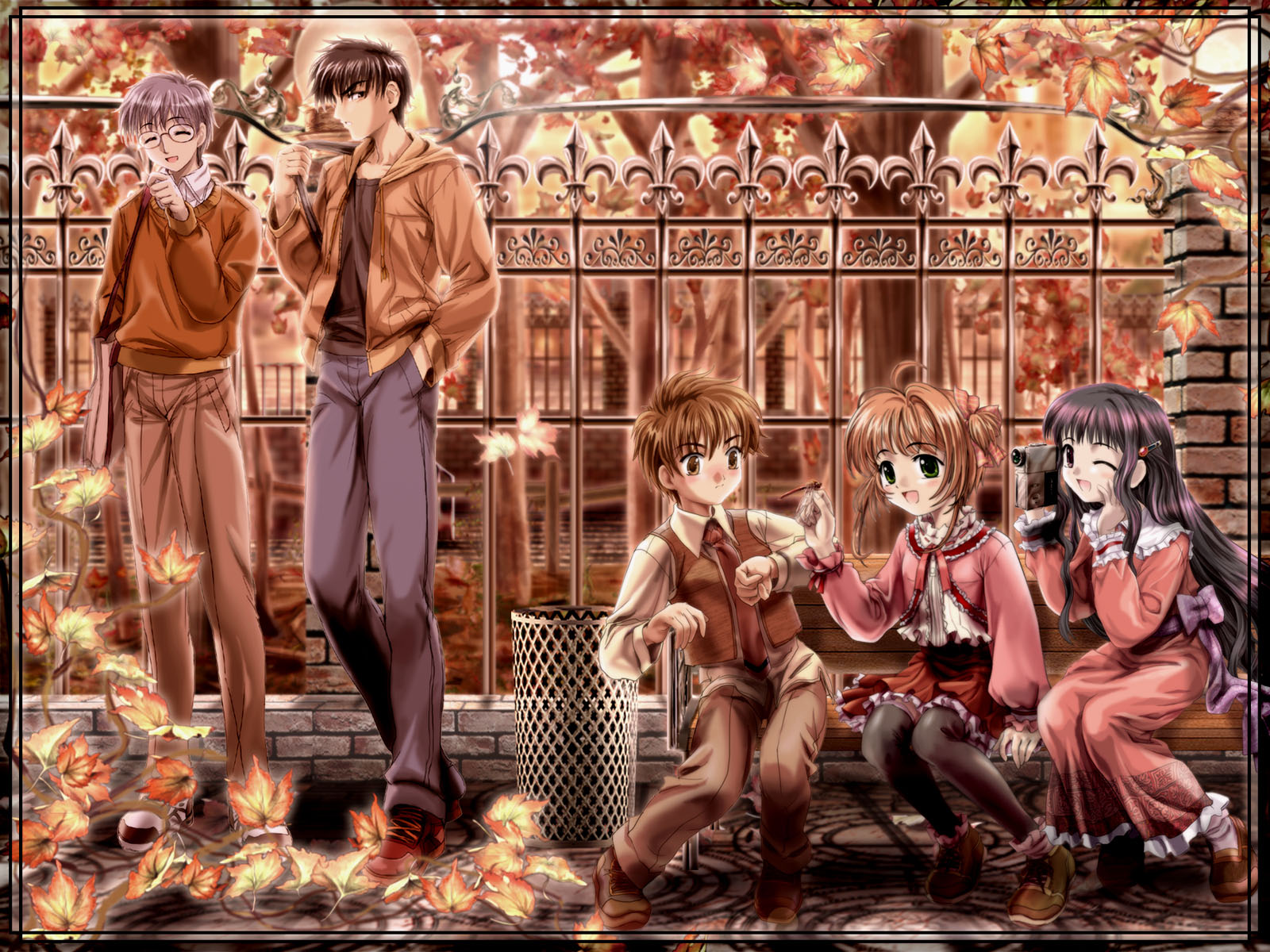 card_captor_sakura, daidouji_tomoyo, kinomoto_sakura, kinomoto_touya, li_syaoran, tsukishiro_yukito