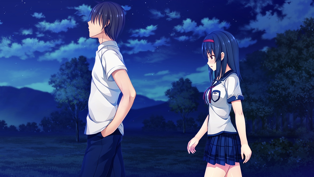akabeisoft3, black_hair, game_cg, kirimi_hikari, male, night, orange_eyes, school_uniform