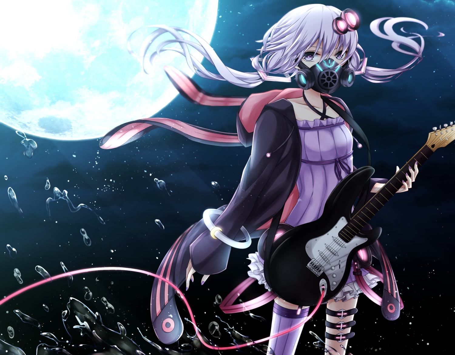 aliasing, moon, vocaloid, voiceroid, yamagara, yuzuki_yukari