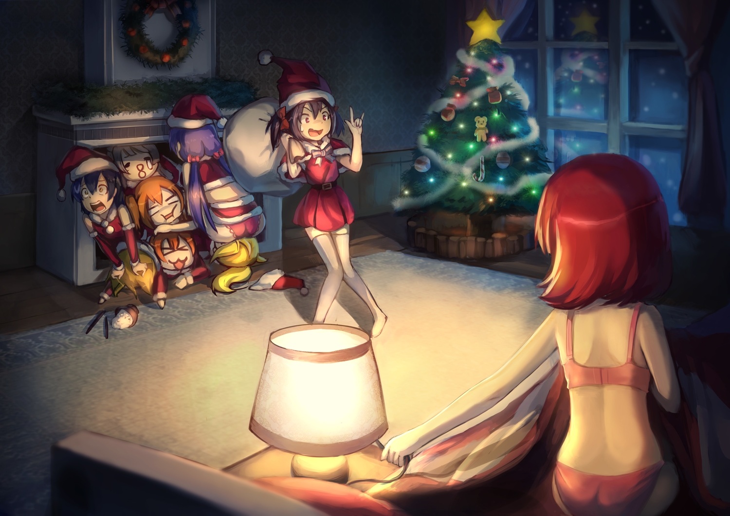 ayase_eri, christmas, group, hoshizora_rin, koizumi_hanayo, kousaka_honoka, love_live!_school_idol_project, minami_kotori, nishikino_maki, poly, sonoda_umi, toujou_nozomi, yazawa_nico