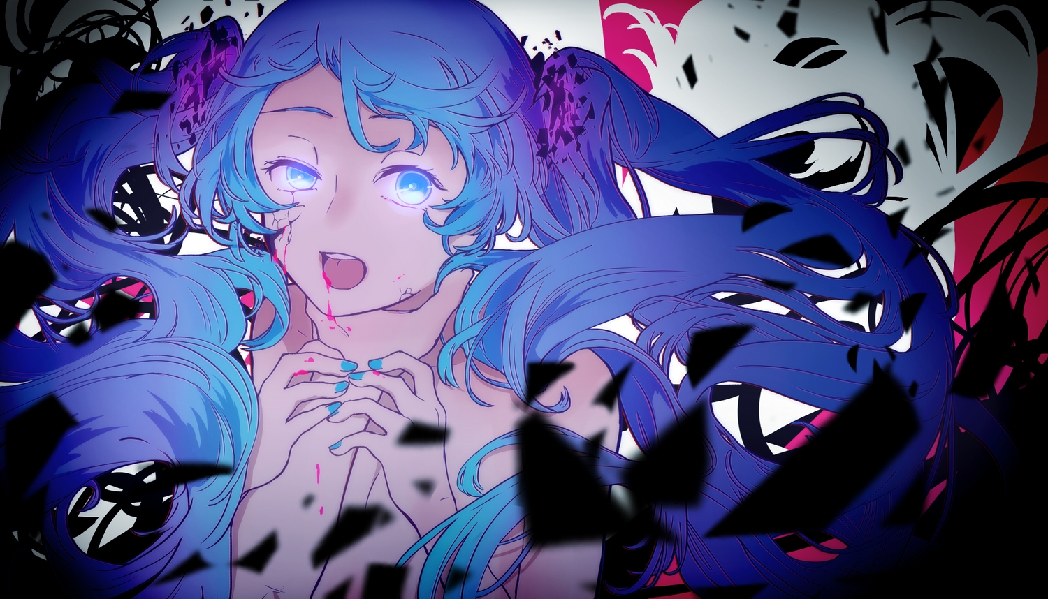 ghost_rule_(vocaloid), hatsune_miku, long_hair, mikkun_04, twintails, vocaloid