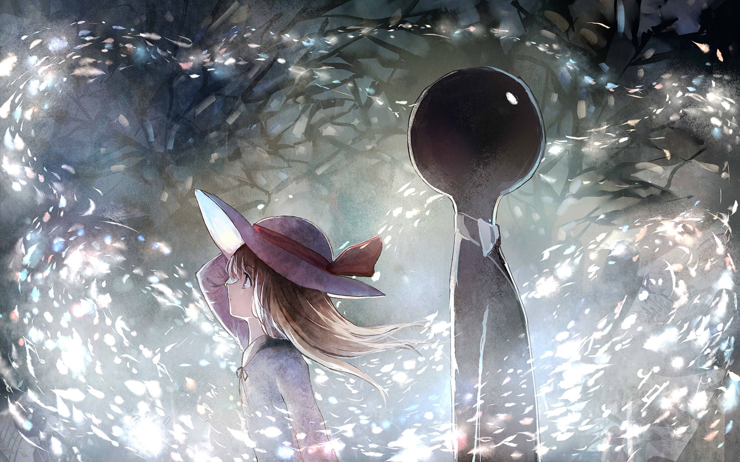 brown_hair, deemo, girl_(deemo), hat, long_hair, sishenfan