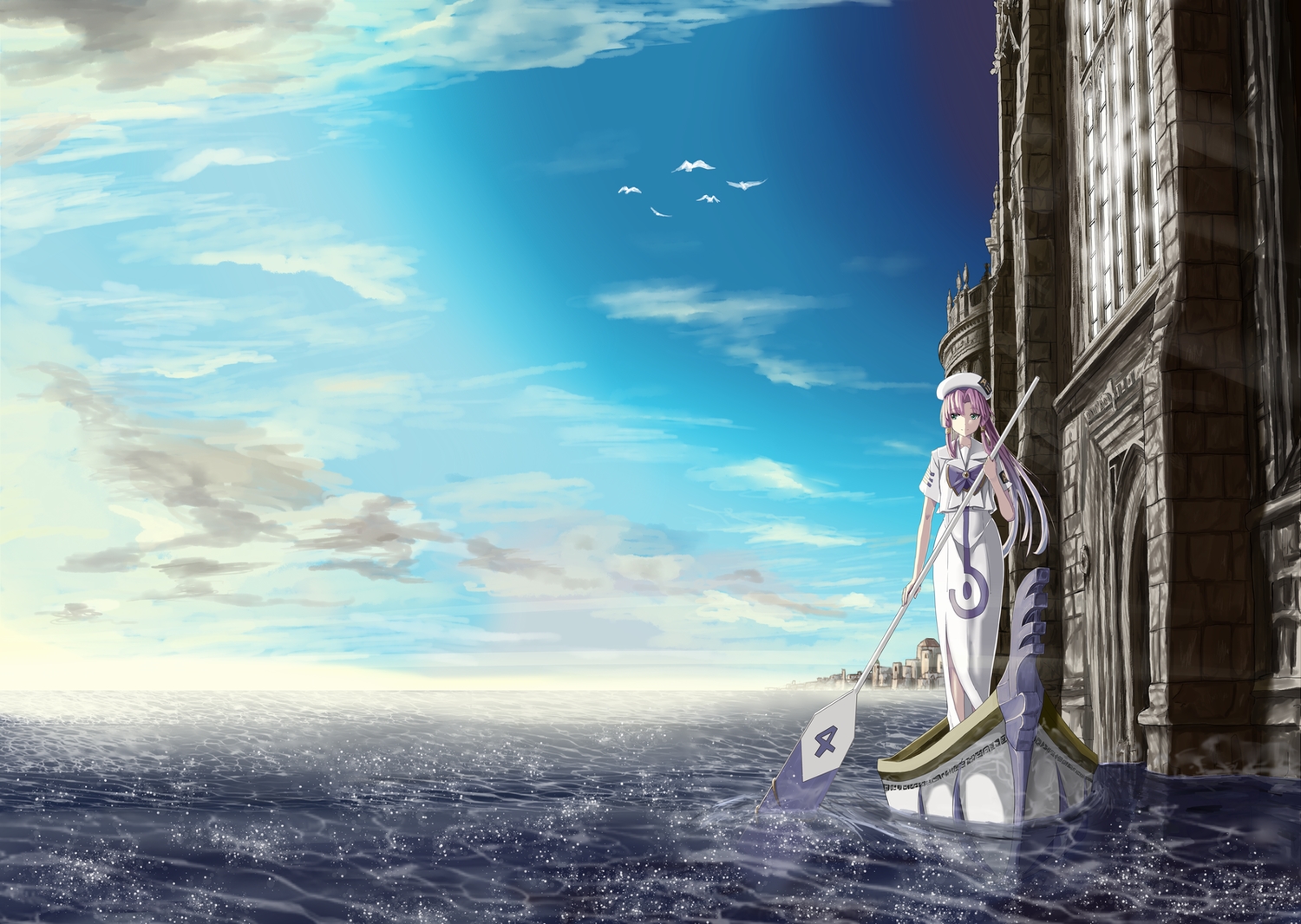 alua, animal, aria, bird, boat, building, clouds, dress