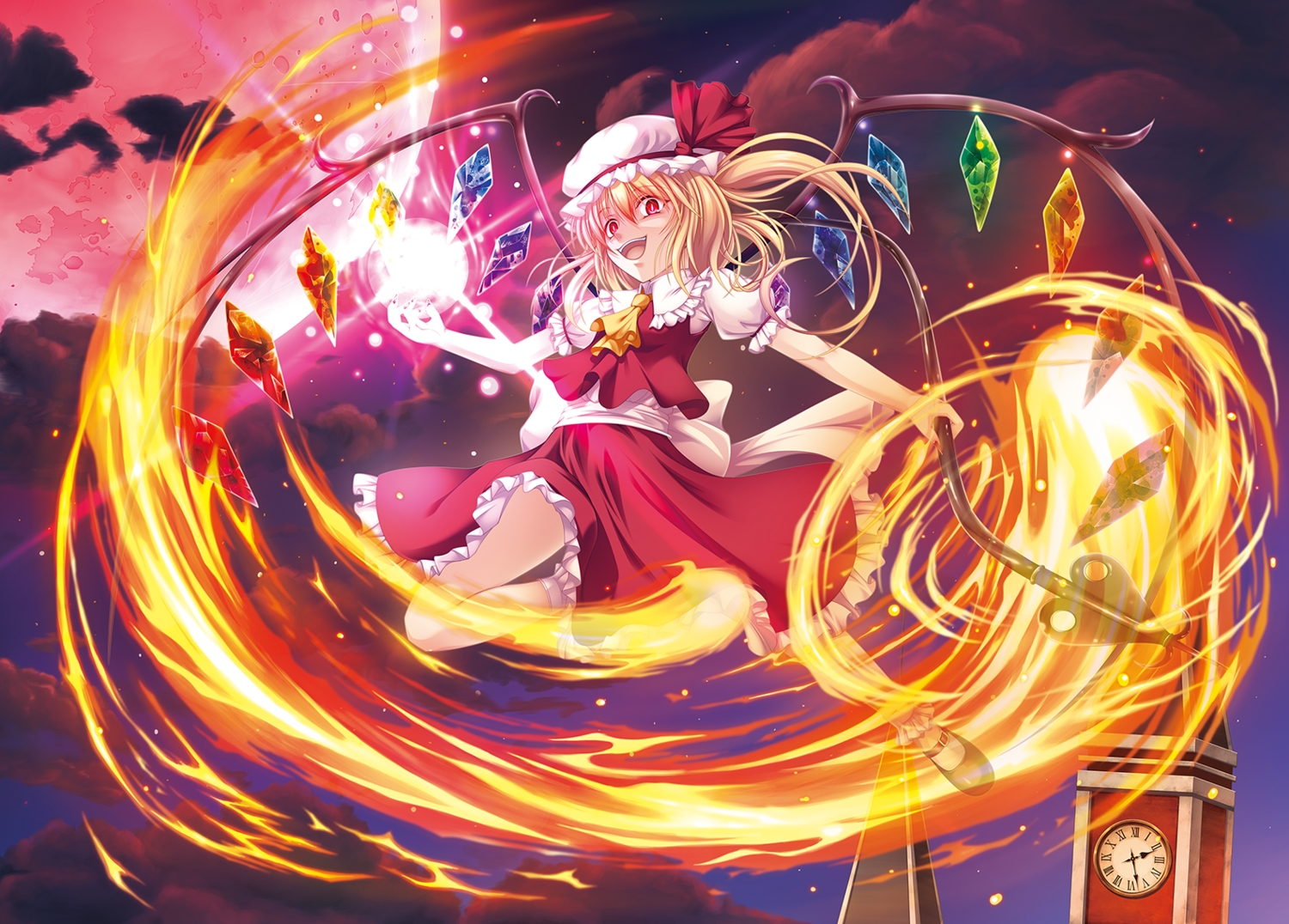 flandre_scarlet, magic, touhou, vampire, yusaka_akuto