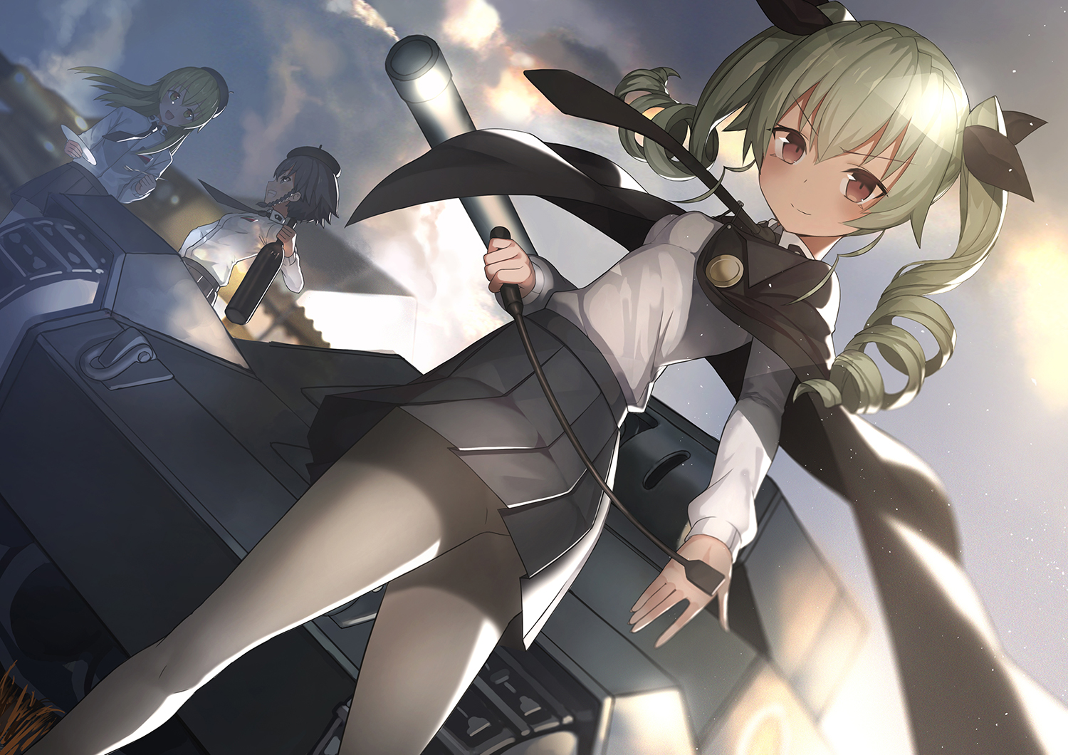anchovy, carpaccio, ccaw, girls_und_panzer, pepperoni_(girls_und_panzer)