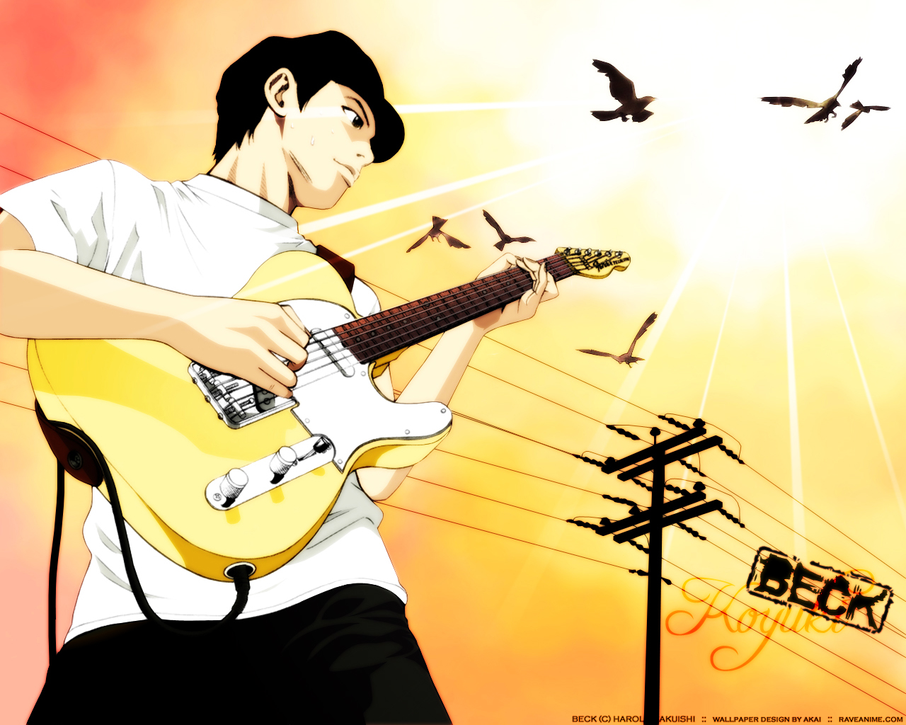 animal, beck, bird, guitar, instrument, tanaka_yukio