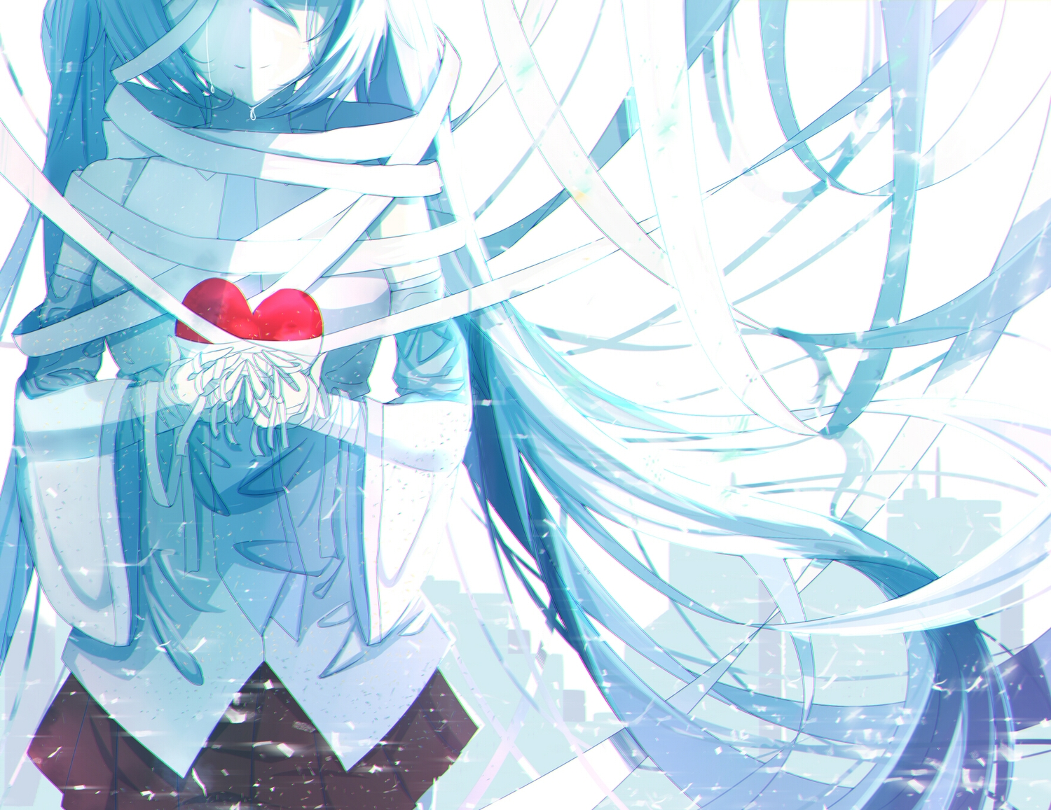 hatsune_miku, long_hair, re:rin, tears, vocaloid