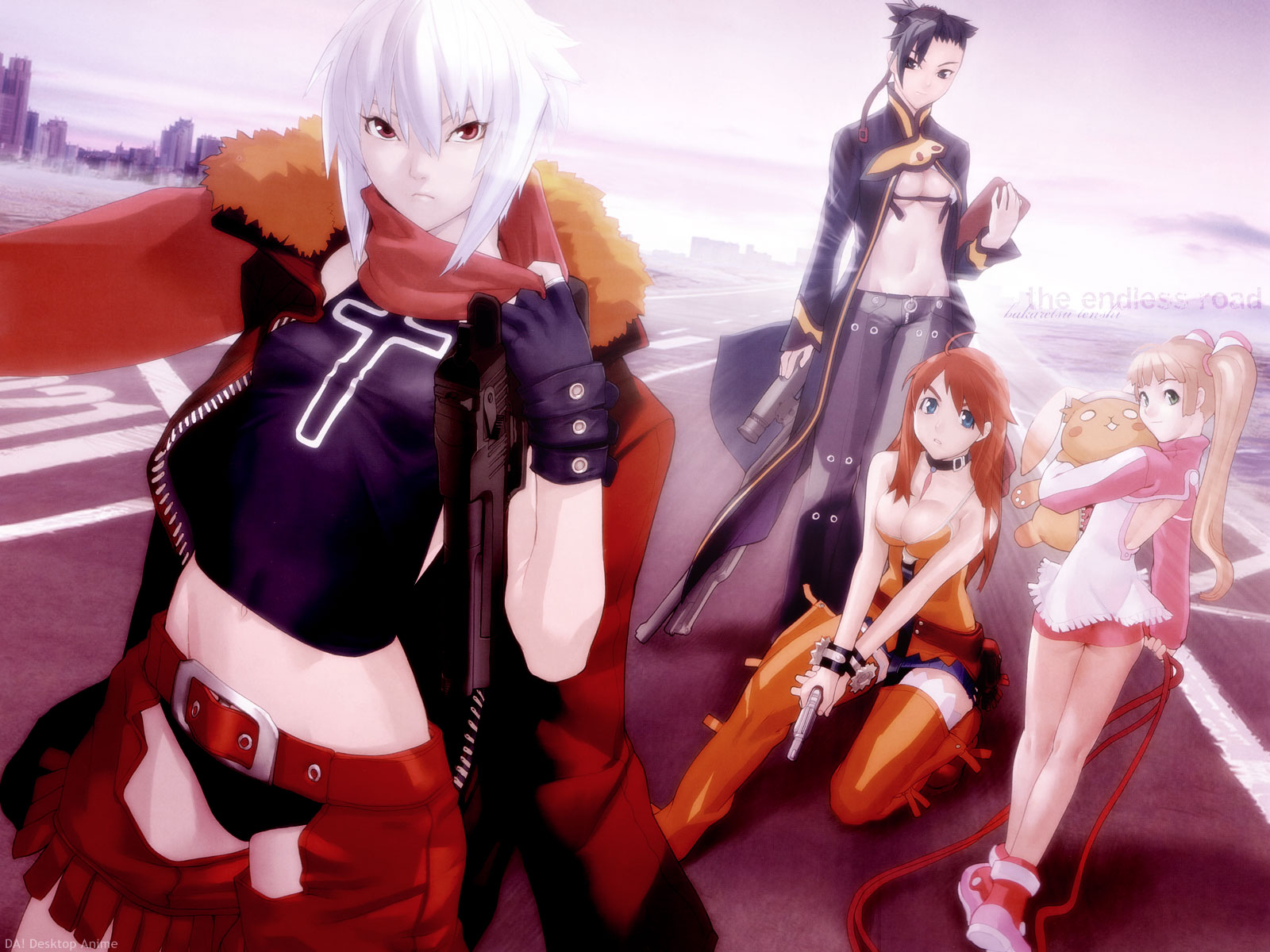 amy, bakuretsu_tenshi, hakua_ugetsu, jo, meg, red_eyes, sei