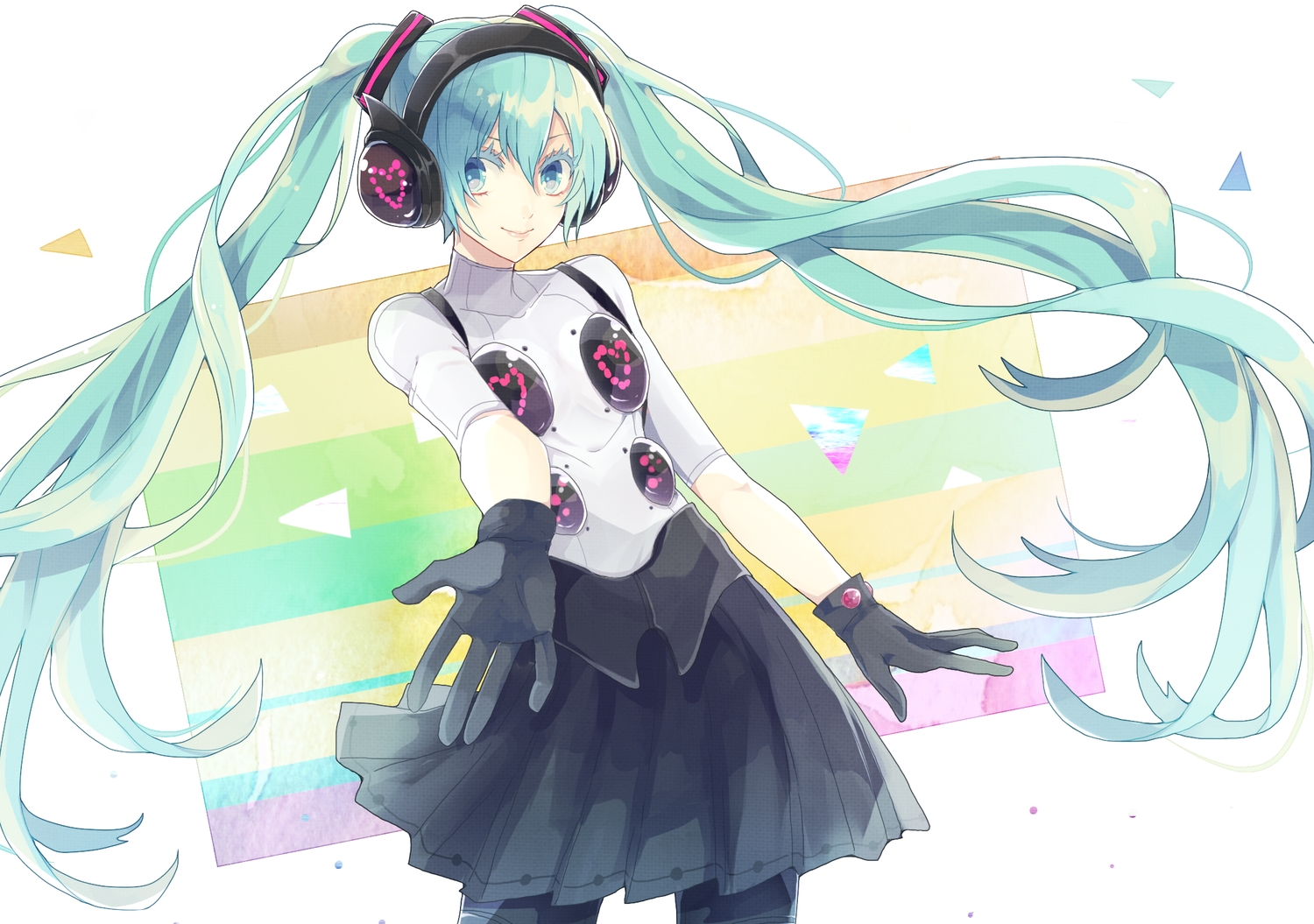 hatsune_miku, junjam, long_hair, persona, persona_4:_dancing_all_night, vocaloid