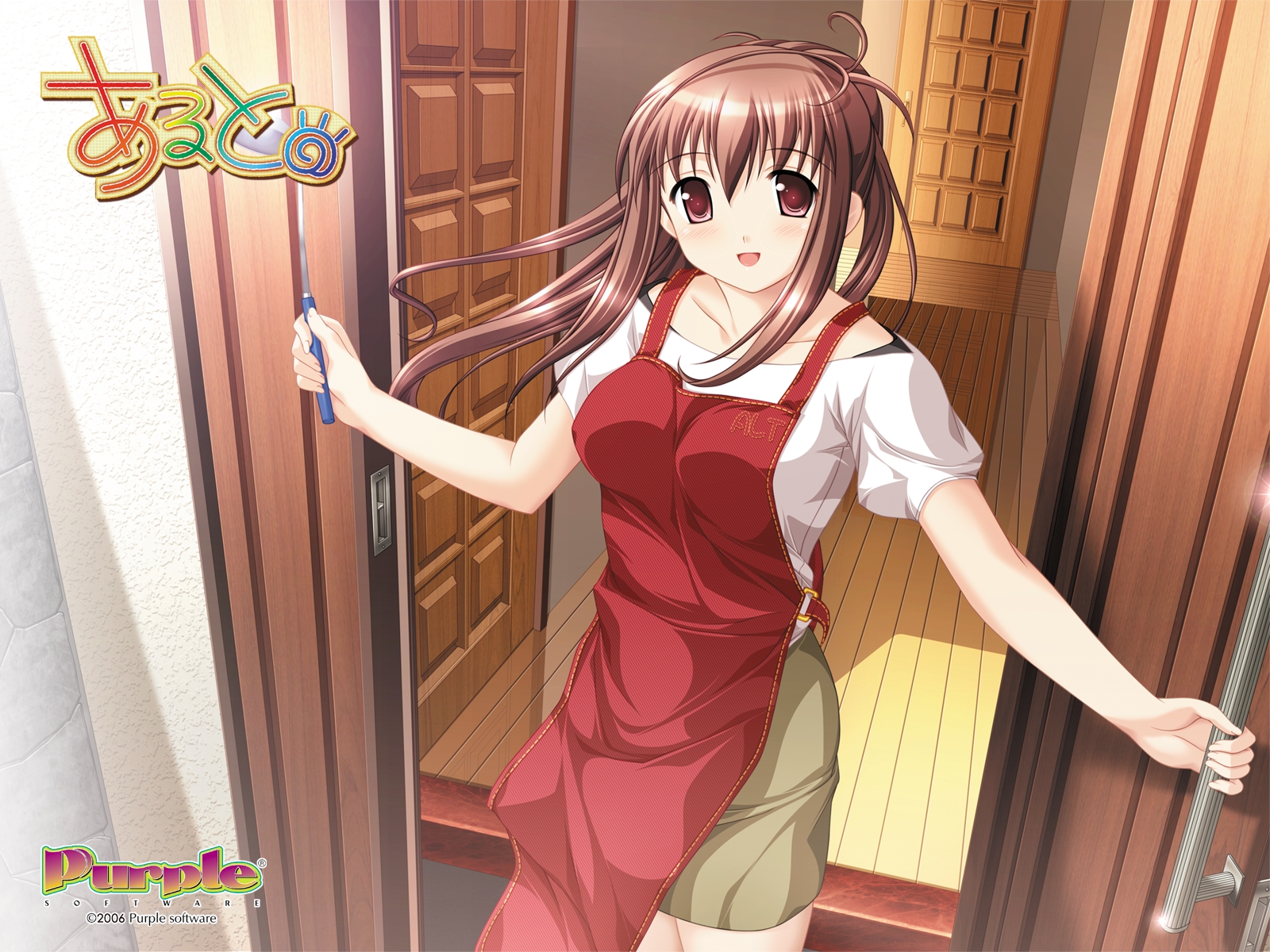aruto, brown_hair, purple_software, red_eyes, tachibana_saori