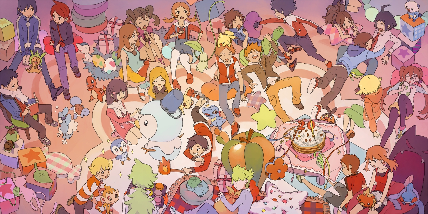 akaneu, bel_(pokemon), blue_(pokemon), calme_(pokemon), cheren, gold_(pokemon), group, haruka_(pokemon)