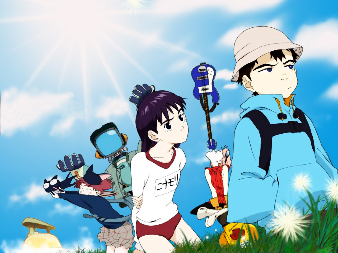canti, flcl, haruhara_haruko, loli, nandaba_naota, ninamori_eri, samejima_mamimi