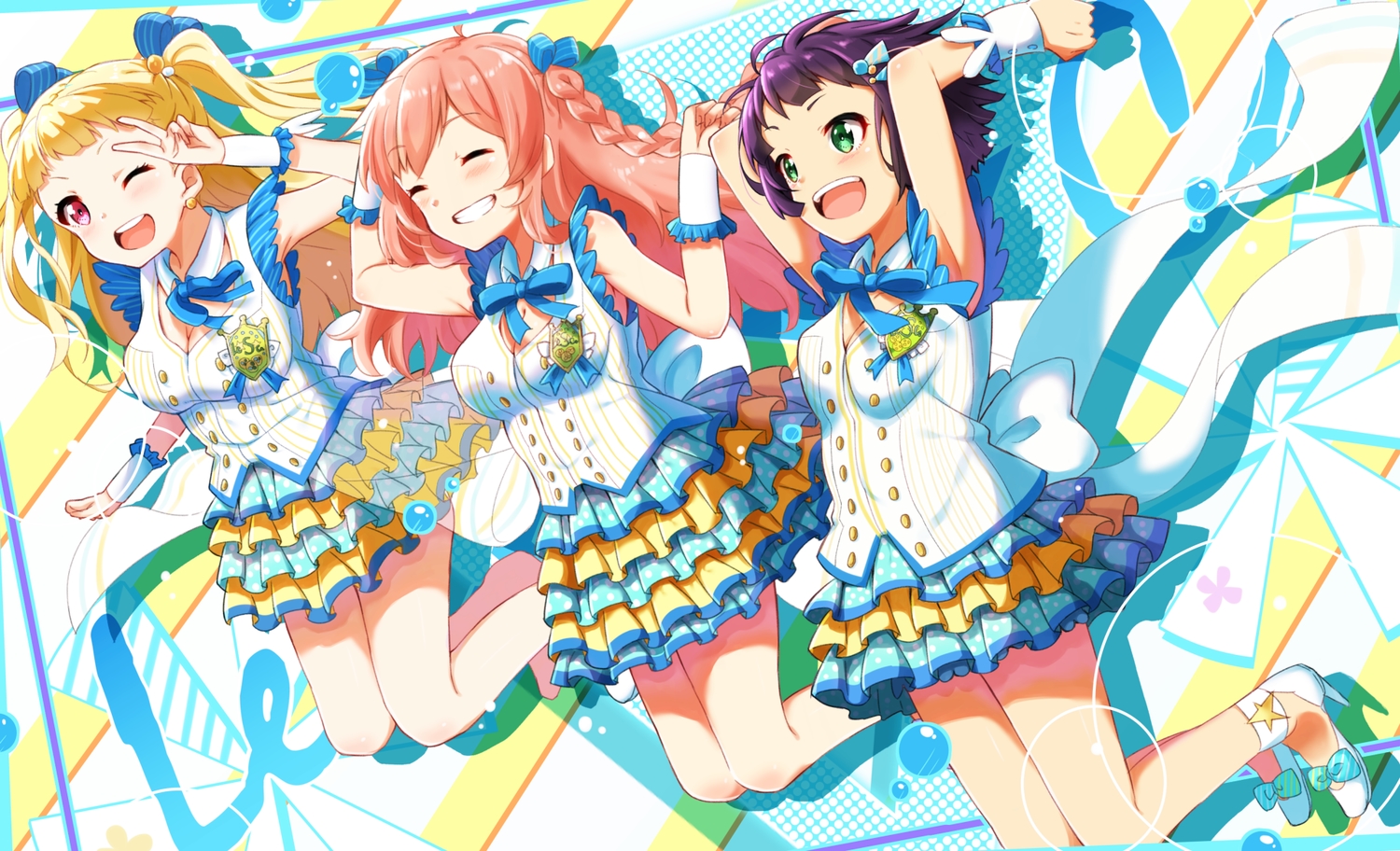 araki_rena, nishizono_honoka, shiime, tokyo_7th_sisters, uesugi_u._kyouko