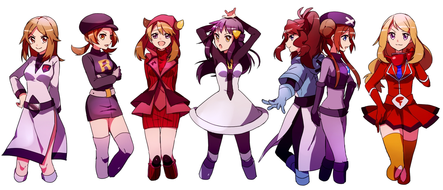ankea_(a-ramo-do), blue_(pokemon), cosplay, group, haruka_(pokemon), hikari_(pokemon), kotone_(pokemon), mei_(pokemon)