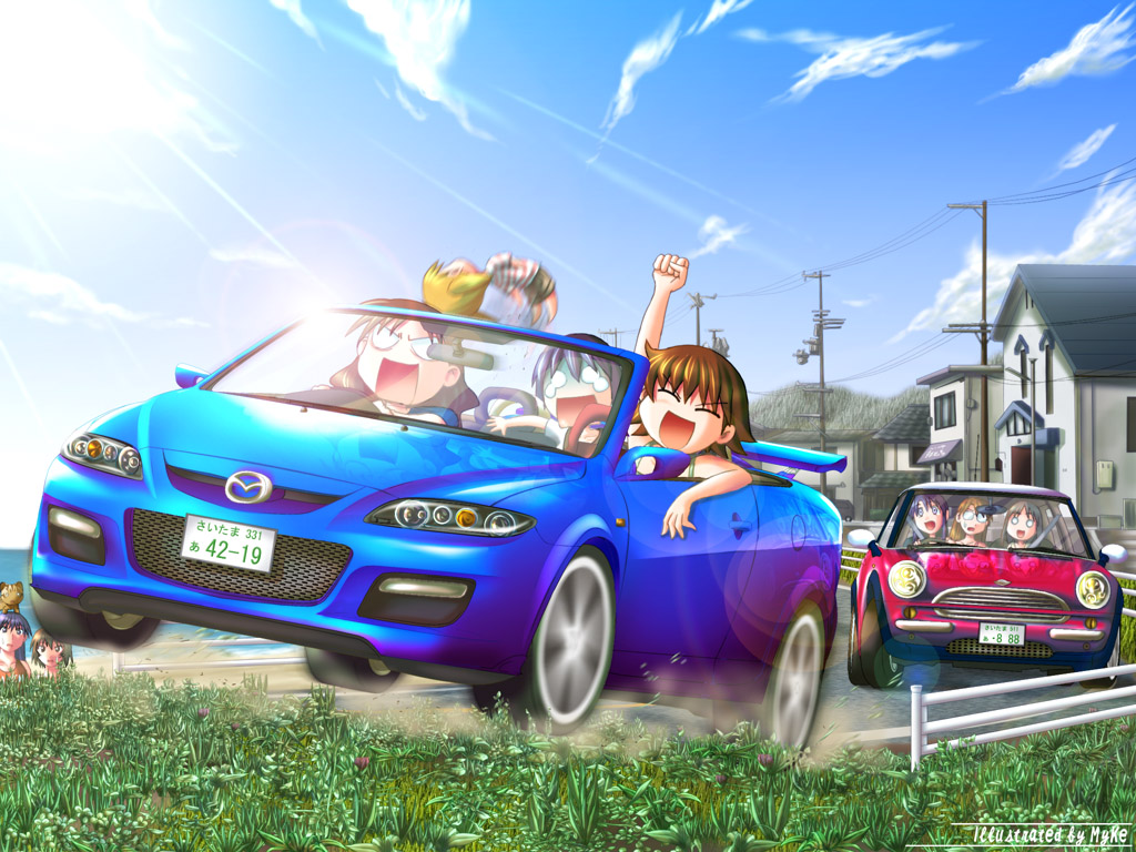 azumanga_daioh, chibi, kagura, kasuga_ayumu, kurosawa_minamo, mihama_chiyo, mizuhara_koyomi, sakaki