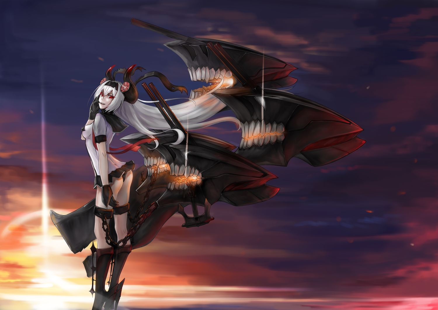 air_defense_hime_(kancolle), anthropomorphism, fuuko_chan, kantai_collection