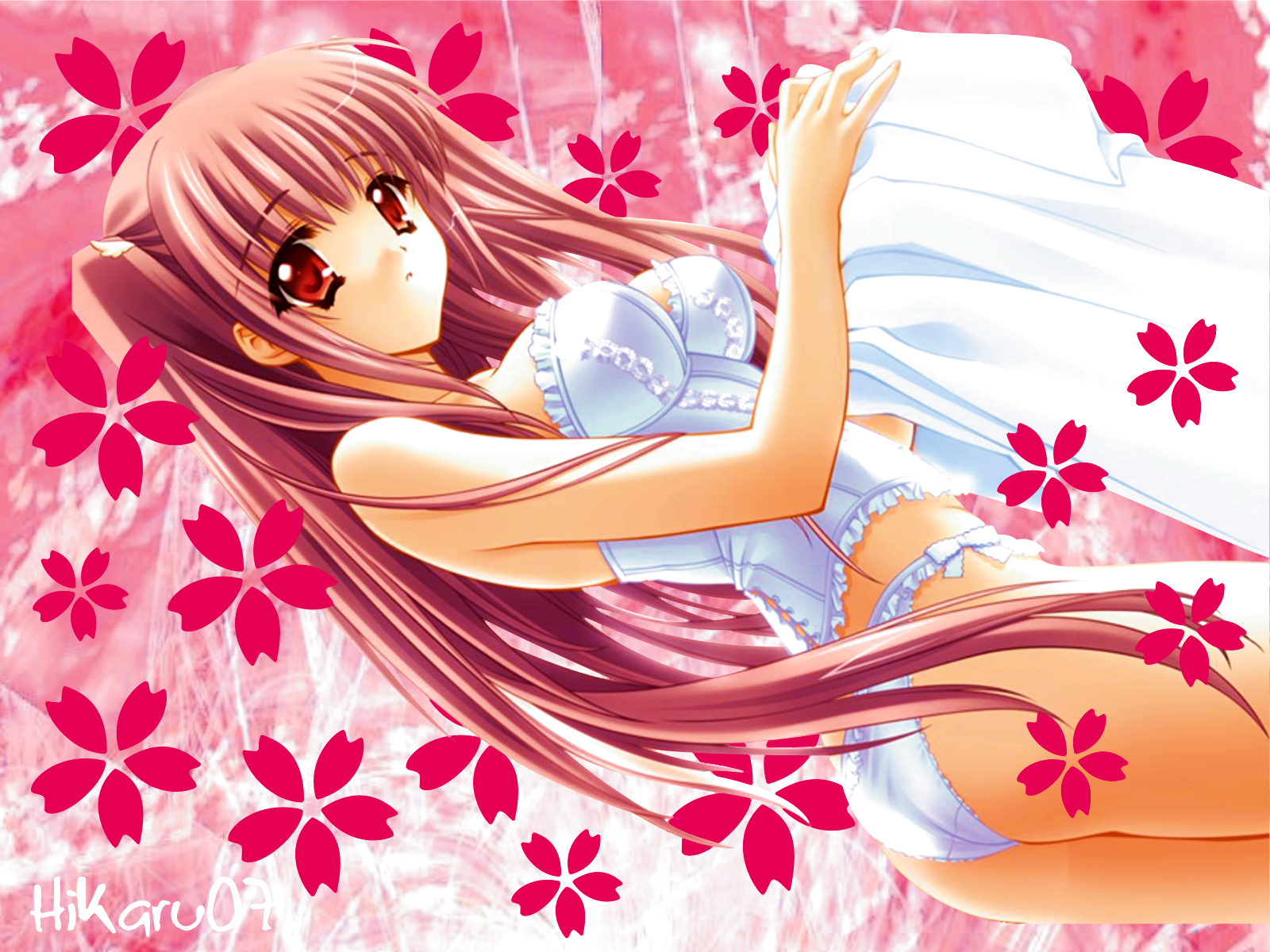 airi_(quilt), carnelian, pink, quilt, red_eyes, red_hair, tagme, third-party_edit