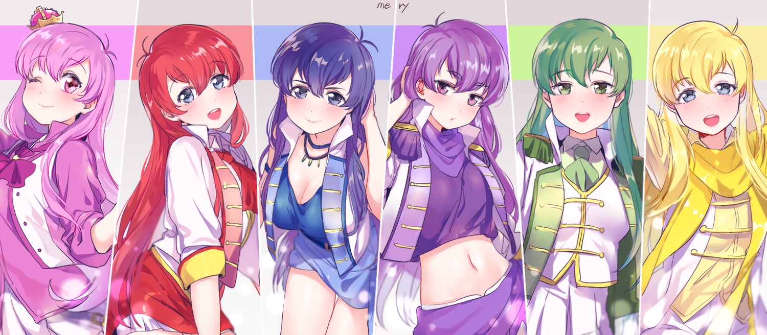 genderswap, matsuno_choromatsu, matsuno_ichimatsu, matsuno_juushimatsu, matsuno_karamatsu, matsuno_osomatsu, matsuno_todomatsu, mery_(apfl0515), osomatsu-san, signed